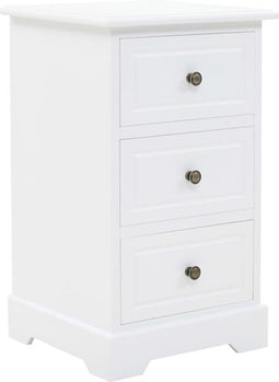 vidaXL - Nachtkastje - 35x32x59 - cm - MDF - en - grenenhout