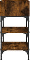 vidaXL - Nachtkastje - 35x34,5x70 - cm - bewerkt - hout - gerookt - eikenkleurig