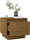 vidaXL - Nachtkastje - 35x34x32 - cm - massief - grenenhout - honingbruin