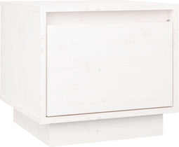vidaXL - Nachtkastje - 35x34x32 - cm - massief - grenenhout - wit