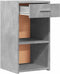 vidaXL - Nachtkastje - 35x34x65 - cm - bewerkt - hout - betongrijs