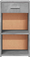 vidaXL - Nachtkastje - 35x34x65 - cm - bewerkt - hout - betongrijs