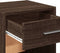 vidaXL - Nachtkastje - 35x34x65 - cm - bewerkt - hout - bruin - eikenkleurig