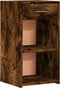 vidaXL - Nachtkastje - 35x34x65 - cm - bewerkt - hout - gerookt - eikenkleurig