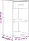 vidaXL - Nachtkastje - 35x34x65 - cm - bewerkt - hout - wit