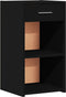 vidaXL - Nachtkastje - 35x34x65 - cm - bewerkt - hout - zwart