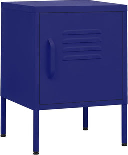 vidaXL - Nachtkastje - 35x35x51 - cm - staal - marineblauw