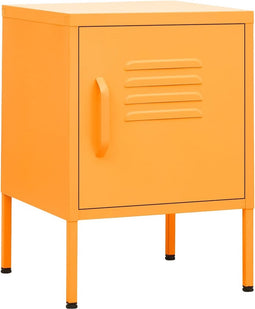 vidaXL - Nachtkastje - 35x35x51 - cm - staal - mosterdgeel