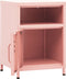 vidaXL - Nachtkastje - 35x35x51 - cm - staal - roze