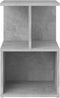 vidaXL - Nachtkastje - 35x35x55 - cm - bewerkt - hout - betongrijs