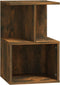 vidaXL - Nachtkastje - 35x35x55 - cm - bewerkt - hout - gerookt - eikenkleurig
