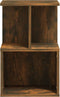 vidaXL - Nachtkastje - 35x35x55 - cm - bewerkt - hout - gerookt - eikenkleurig