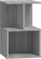 vidaXL - Nachtkastje - 35x35x55 - cm - bewerkt - hout - grijs - sonoma - eikenkleurig