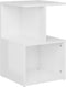 vidaXL - Nachtkastje - 35x35x55 - cm - bewerkt - hout - hoogglans - wit