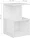 vidaXL - Nachtkastje - 35x35x55 - cm - bewerkt - hout - hoogglans - wit