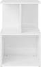 vidaXL - Nachtkastje - 35x35x55 - cm - bewerkt - hout - hoogglans - wit