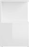 vidaXL - Nachtkastje - 35x35x55 - cm - bewerkt - hout - hoogglans - wit