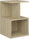 vidaXL - Nachtkastje - 35x35x55 - cm - bewerkt - hout - sonoma - eikenkleurig