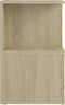 vidaXL - Nachtkastje - 35x35x55 - cm - bewerkt - hout - sonoma - eikenkleurig