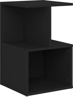 vidaXL - Nachtkastje - 35x35x55 - cm - bewerkt - hout - zwart