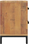 vidaXL - Nachtkastje - 36x30x45 - cm - massief - grenenhout - bruin