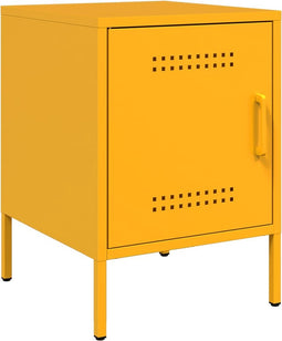 vidaXL - Nachtkastje - 36x39x50,5 - cm - staal - mosterdgeel