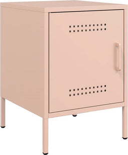 vidaXL - Nachtkastje - 36x39x50,5 - cm - staal - roze