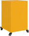 vidaXL - Nachtkastje - 36x39x59 - cm - staal - mosterdgeel