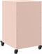 vidaXL - Nachtkastje - 36x39x59 - cm - staal - roze