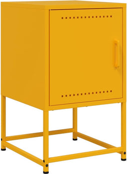 vidaXL - Nachtkastje - 36x39x60,5 - cm - staal - mosterdgeel