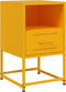 vidaXL - Nachtkastje - 36x39x60,5 - cm - staal - mosterdgeel