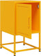 vidaXL - Nachtkastje - 36x39x60,5 - cm - staal - mosterdgeel