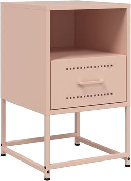 vidaXL - Nachtkastje - 36x39x60,5 - cm - staal - roze