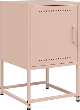 vidaXL - Nachtkastje - 36x39x60,5 - cm - staal - roze