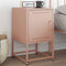 vidaXL - Nachtkastje - 36x39x60,5 - cm - staal - roze
