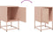vidaXL - Nachtkastje - 36x39x60,5 - cm - staal - roze