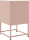 vidaXL - Nachtkastje - 36x39x60,5 - cm - staal - roze