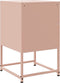 vidaXL - Nachtkastje - 36x39x60,5 - cm - staal - roze