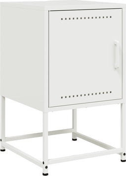 vidaXL - Nachtkastje - 36x39x60,5 - cm - staal - wit