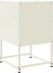vidaXL - Nachtkastje - 36x39x60,5 - cm - staal - wit