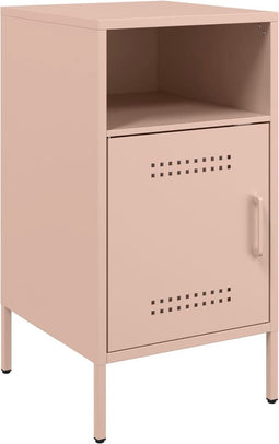 vidaXL - Nachtkastje - 36x39x68 - cm - staal - roze