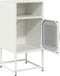 vidaXL - Nachtkastje - 36x39x78 - cm - koudgewalst - staal - wit