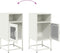 vidaXL - Nachtkastje - 36x39x78 - cm - koudgewalst - staal - wit