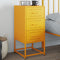 vidaXL - Nachtkastje - 36x39x78 - cm - staal - mosterdgeel