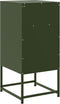 vidaXL - Nachtkastje - 36x39x78 - cm - staal - olijfgroen