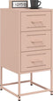 vidaXL - Nachtkastje - 36x39x78 - cm - staal - roze