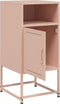 vidaXL - Nachtkastje - 36x39x78 - cm - staal - roze