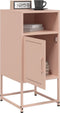 vidaXL - Nachtkastje - 36x39x78 - cm - staal - roze