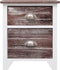 vidaXL - Nachtkastje - 38x28x45 - cm - paulowniahout - bruin - en - wit