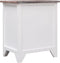 vidaXL - Nachtkastje - 38x28x45 - cm - paulowniahout - bruin - en - wit